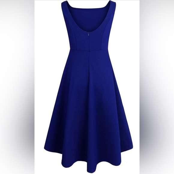 REORIA Women Sleeveless Boat Neck High Low Vintage - Picture 2 of 5